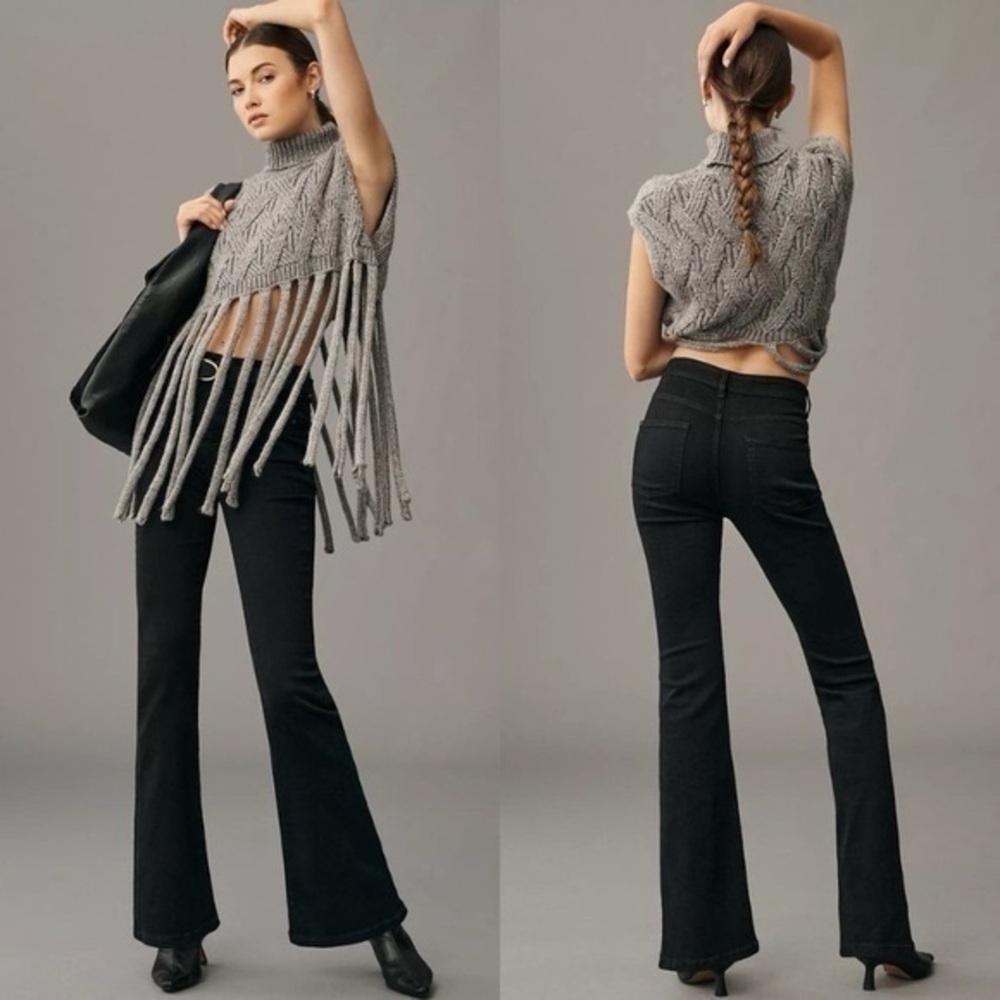 Anthropologie Pilcro The Icon high waisted Flare Jeans black size 28